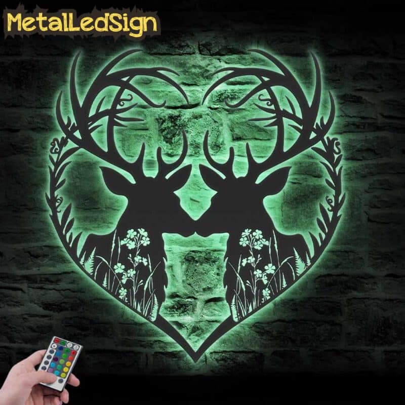 Wildflower-Couple-Deer-Heart-Love-Hunting-Metal-Wall-Art-LED-Light-7.jpg