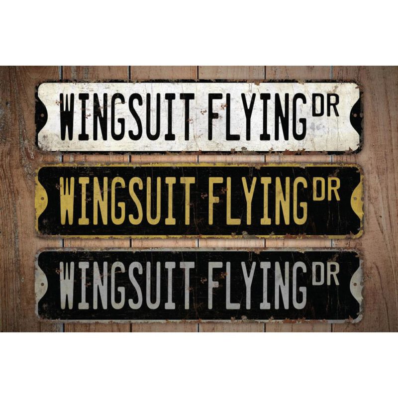 Wingsuit-Flying-Premium-Quality-Rustic-Metal-Sign-Images