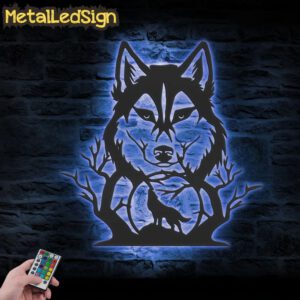 Wolf-In-Forest-Metal-Wall-Art-LED-Light-3-1.jpg