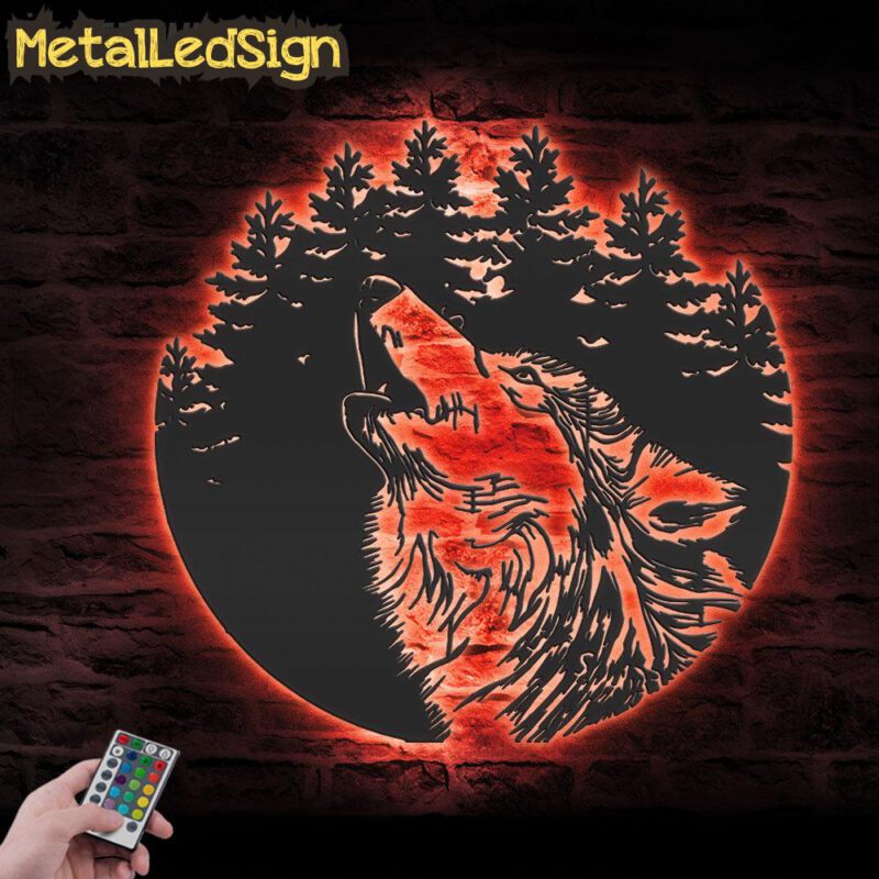 Wolf-In-Forest-Metal-Wall-Art-LED-Light-5.jpg