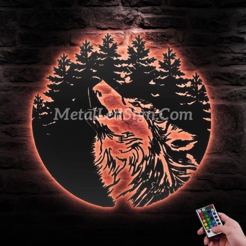 Wolf-In-Forest-Metal-Wall-Art-Led-Light-5-3