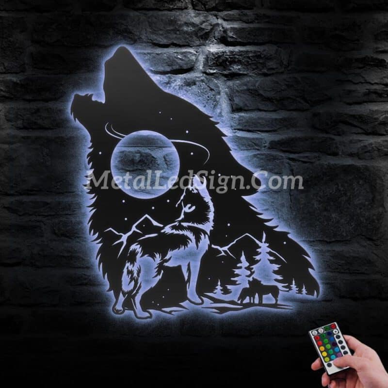 Wolf-On-The-Moon-Metal-Wall-Art-Led-Light-3-4