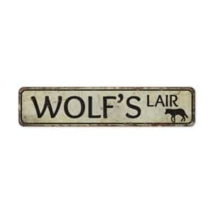 Wolfs-Lair-Sign-Premium-Quality-Rustic-Metal-Sign-2