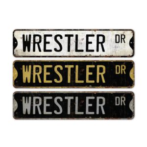 Wrestler-Premium-Quality-Rustic-Metal-Sign-2