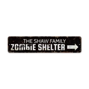 Zombie-Shelter-Premium-Quality-Rustic-Metal-Sign-2